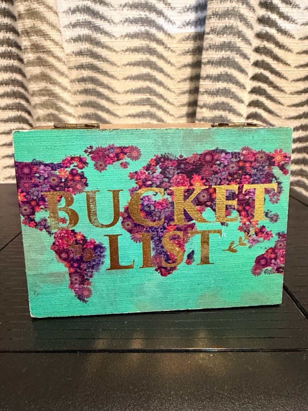 Decorative "Bucket List" Wooden Box